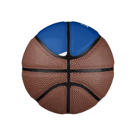 Modern blauer Monogramm-Name Basketball (Rechts)