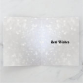 Modern blauer Name 90. Geburtstag Karte (Innenseite)