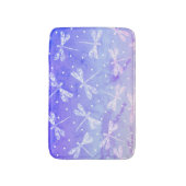 Modern blauer Rosa-Ober-Libelle Badematte (Vorderseite Vertikal)