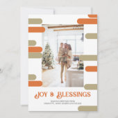 Modern Block Photo Christmas Personalized Feiertagskarte (Vorderseite)