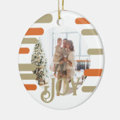 Modern Block Photo Christmas Personalized Keramik Ornament (Links)