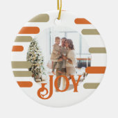 Modern Block Photo Christmas Personalized Keramik Ornament (Vorne)