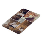 Modern Block Wedding Monogram Foto Collage Magnet (Linke Seite)