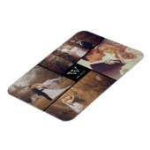 Modern Block Wedding Monogram Foto Collage Magnet (Linke Seite)