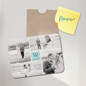Modern Block Wedding Monogram Foto Collage Magnet