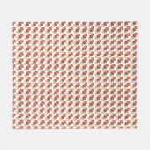 Modern Blocks Orange Brown Cream Fleecedecke (Vorderseite (Horizontal))