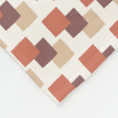 Modern Blocks Orange Brown Cream Fleecedecke (Ecke)