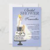 Modern Blonde Bride Bridal Dusche Einladung (Vorderseite)