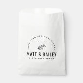 Modern Bloom Wedding Monogram Vielen Dank Geschenktütchen (Vorderseite)