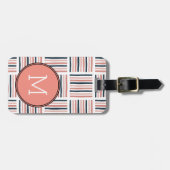 Modern Blooming abstract pattern Chevron Gepäckanhänger (Vorderseite horizontal)