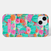 Modern Blooming Cacti Personalized Case-Mate iPhone Hülle (Rückseite (Horizontal))