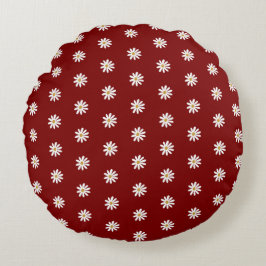 Modern Blooming Floral Round Home Pillow Rundes Kissen