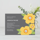 Modern Blooms Bridal Dusche Einladung (Stehend Vorderseite)