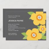 Modern Blooms Bridal Dusche Einladung (Vorne/Hinten)