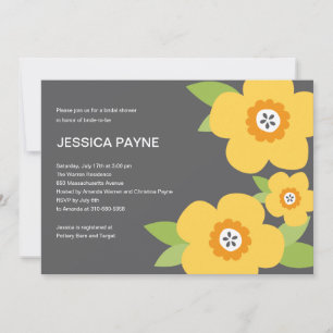 Modern Blooms Bridal Dusche Einladung