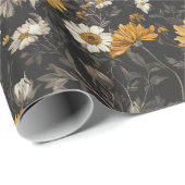 Modern Blossom Skull-Stil Geschenkpapier (Rolleneckpunkt)