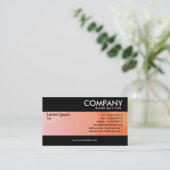 Modern - Blubuchte blass Orange Visitenkarte (Stehend Vorderseite)