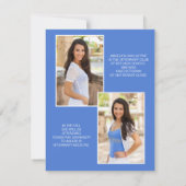 Modern Blue 2 Side Abschluss 3 Foto Class 2022 (Rückseite)