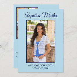 Modern Blue 2 Side Abschluss 3 Foto Class 2022