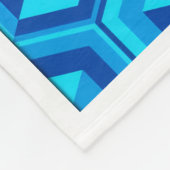 Modern Blue 3D Geometric Cube Pattern Baby Blanket Fleecedecke (Ecke)