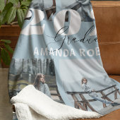 Modern Blue 6 Foto Abschluss Fleecedecke