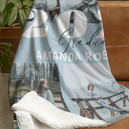 Modern Blue 6 Foto Abschluss Fleecedecke