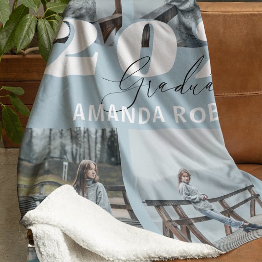 Modern Blue 6 Foto Abschluss Fleecedecke