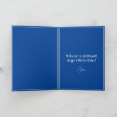 Modern Blue 8 Foto Collage 18. Geburtstag Karte (Innenseite)