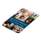 Modern Blue 9 Foto Collage für Opa Magnet (Linke Seite)