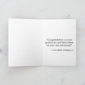 Modern Blue Abschluss Nurse Congratulation Card Karte (Innenseite)