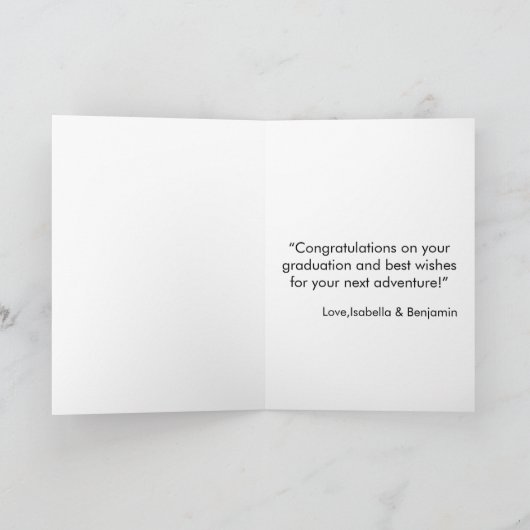 Modern Blue Abschluss Nurse Congratulation Card Karte (Innenseite)