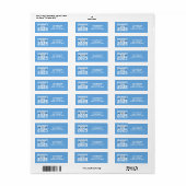 Modern Blue Abschluss Rücksendeadresse (Vorne)