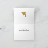 Modern Blue Abschluss Vielen Dank Dankeskarte (Innenseite)