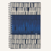 Modern Blue Abstract Geometric Notizblock (Vorderseite)