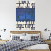 Modern Blue Abstract Geometric Wall Art Leinwanddruck (Insitu (Schlafzimmer))