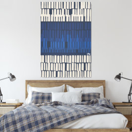 Modern Blue Abstract Geometric Wall Art Leinwanddruck