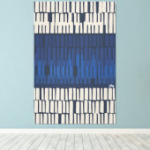 Modern Blue Abstract Geometric Wall Art Leinwanddruck (Insitu (Holzboden))
