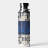 Modern Blue Abstract Geometric Wall Art Trinkflasche (Links)