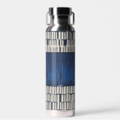 Modern Blue Abstract Geometric Wall Art Trinkflasche (Vorne)