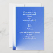 Modern Blue Abstract Graduation Invitation - photo Einladung (Rückseite)