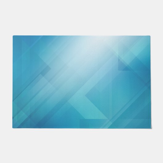 Modern Blue Abstrakt Fußmatte (Vorderseite)