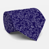 Modern Blue Abstrakt Necktie Krawatte (Gerollt)
