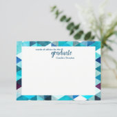 Modern Blue Abstrakt Pattern Word of Advice Cards Hinweiskarte (Stehend Vorderseite)