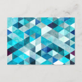 Modern Blue Abstrakt Pattern Word of Advice Cards Hinweiskarte (Rückseite)
