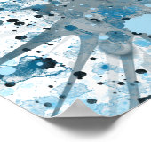 Modern Blue Abstrakt Poster (Ecke)