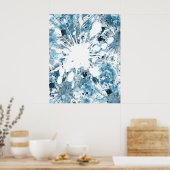 Modern Blue Abstrakt Poster (Küche)