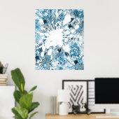 Modern Blue Abstrakt Poster (Heimbüro)