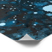 Modern Blue Abstrakt Poster (Ecke)