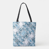 Modern Blue Abstrakt Tasche (Rückseite)