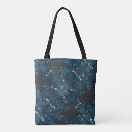 Modern Blue Abstrakt Tasche (Rückseite)